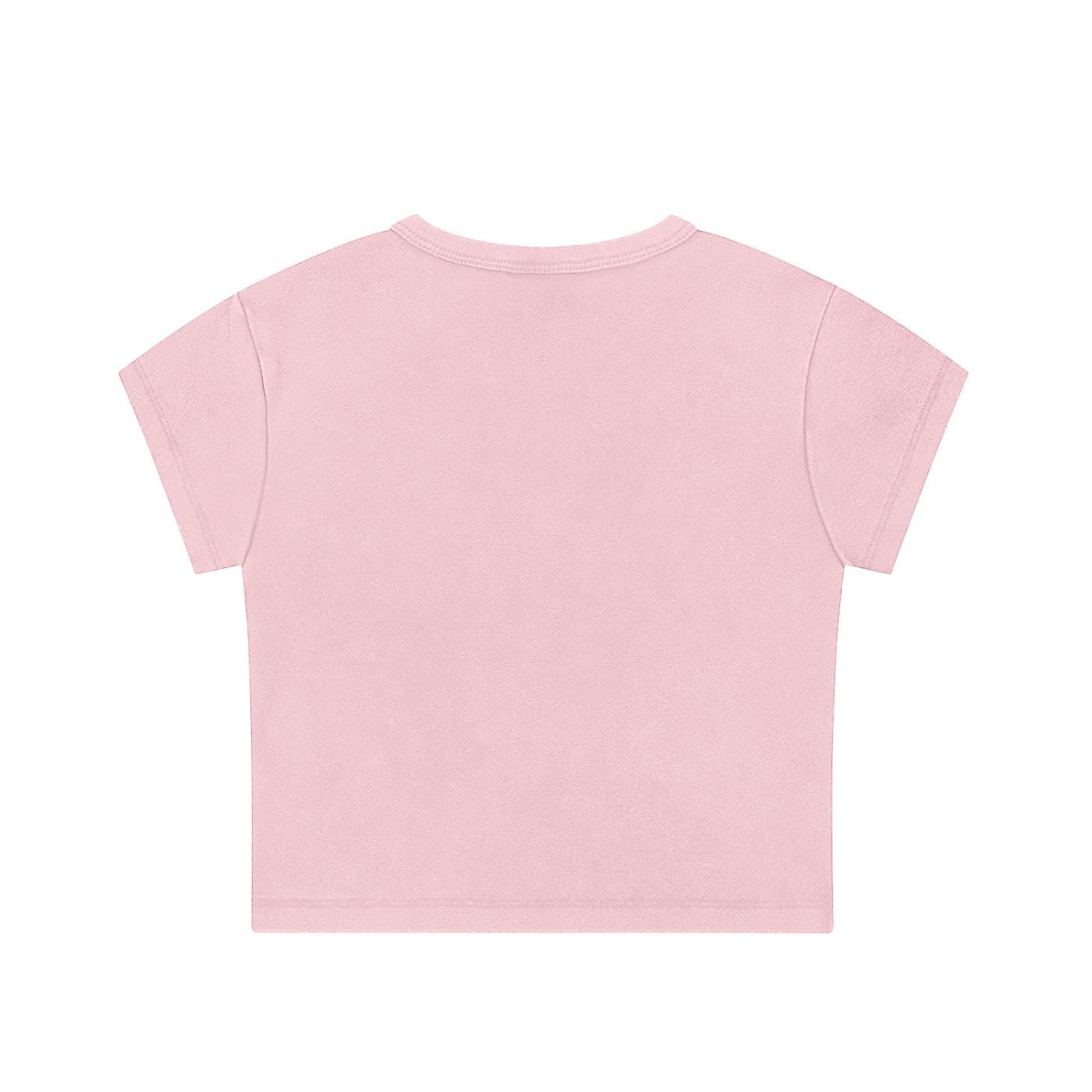 Crop Martini Top: Cotton Blend Short Sleeve Bodycon