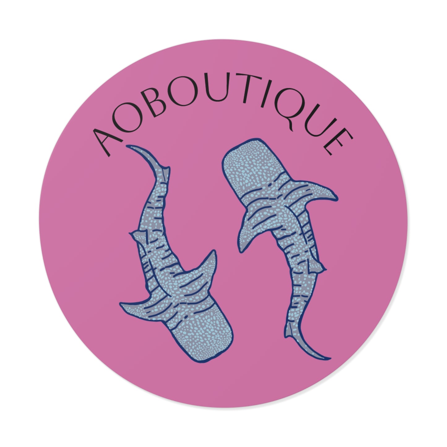 Shark Lovers Round Stickers