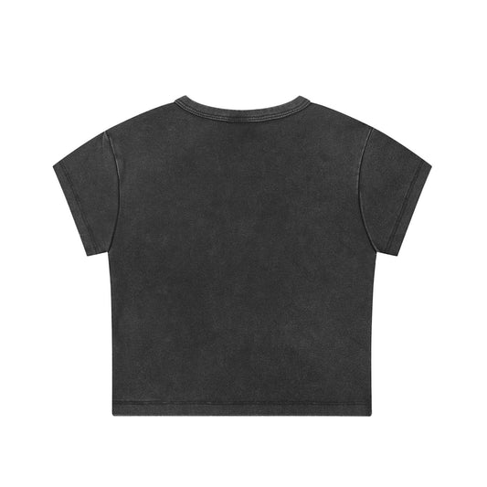 Crop Martini Top: Cotton Blend Short Sleeve Bodycon