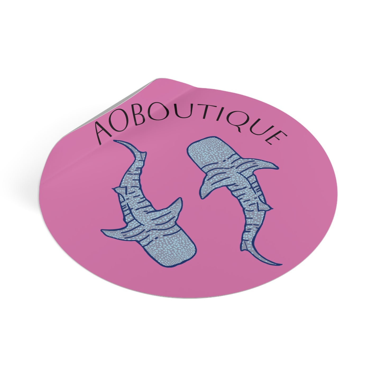 Shark Lovers Round Stickers