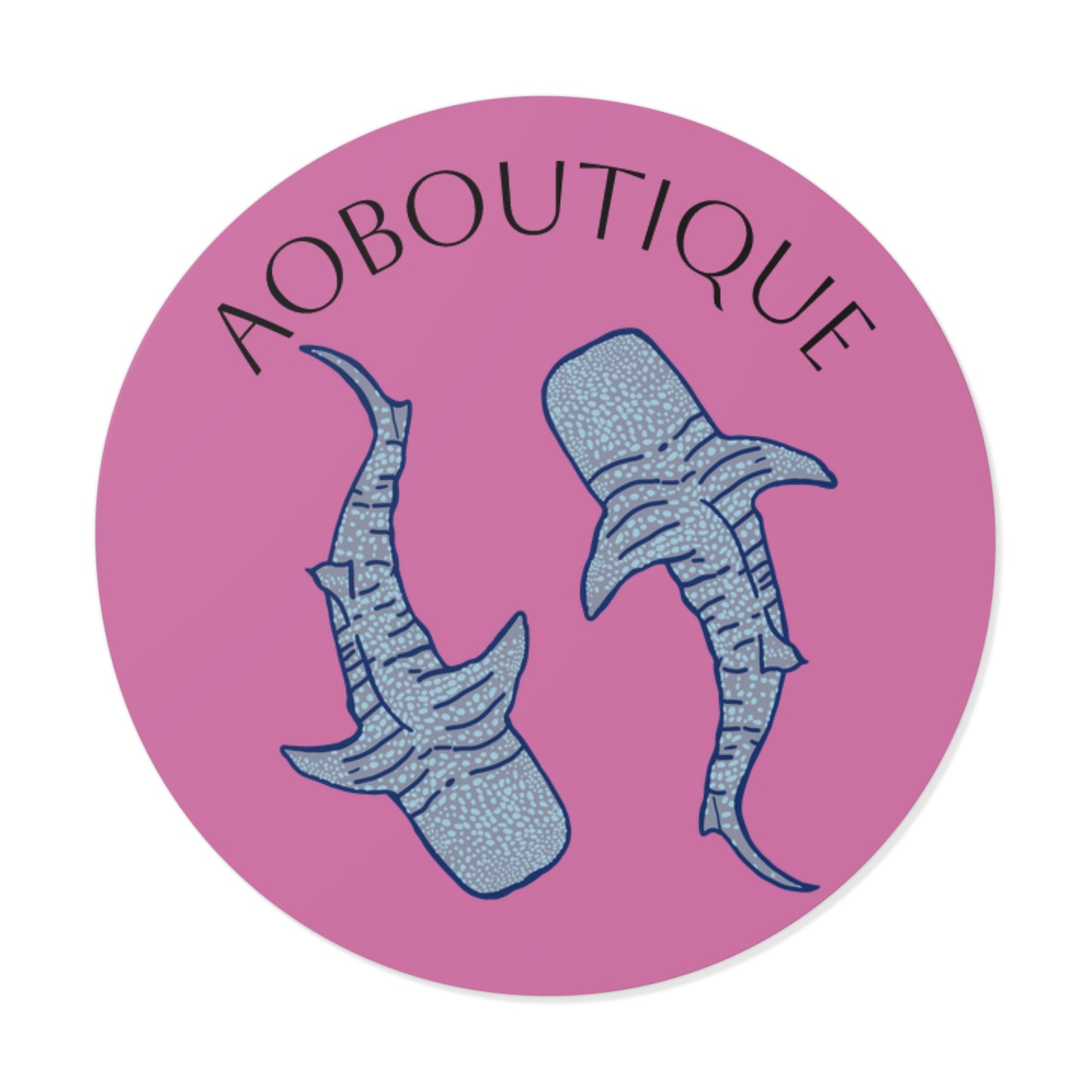 Shark Lovers Round Stickers